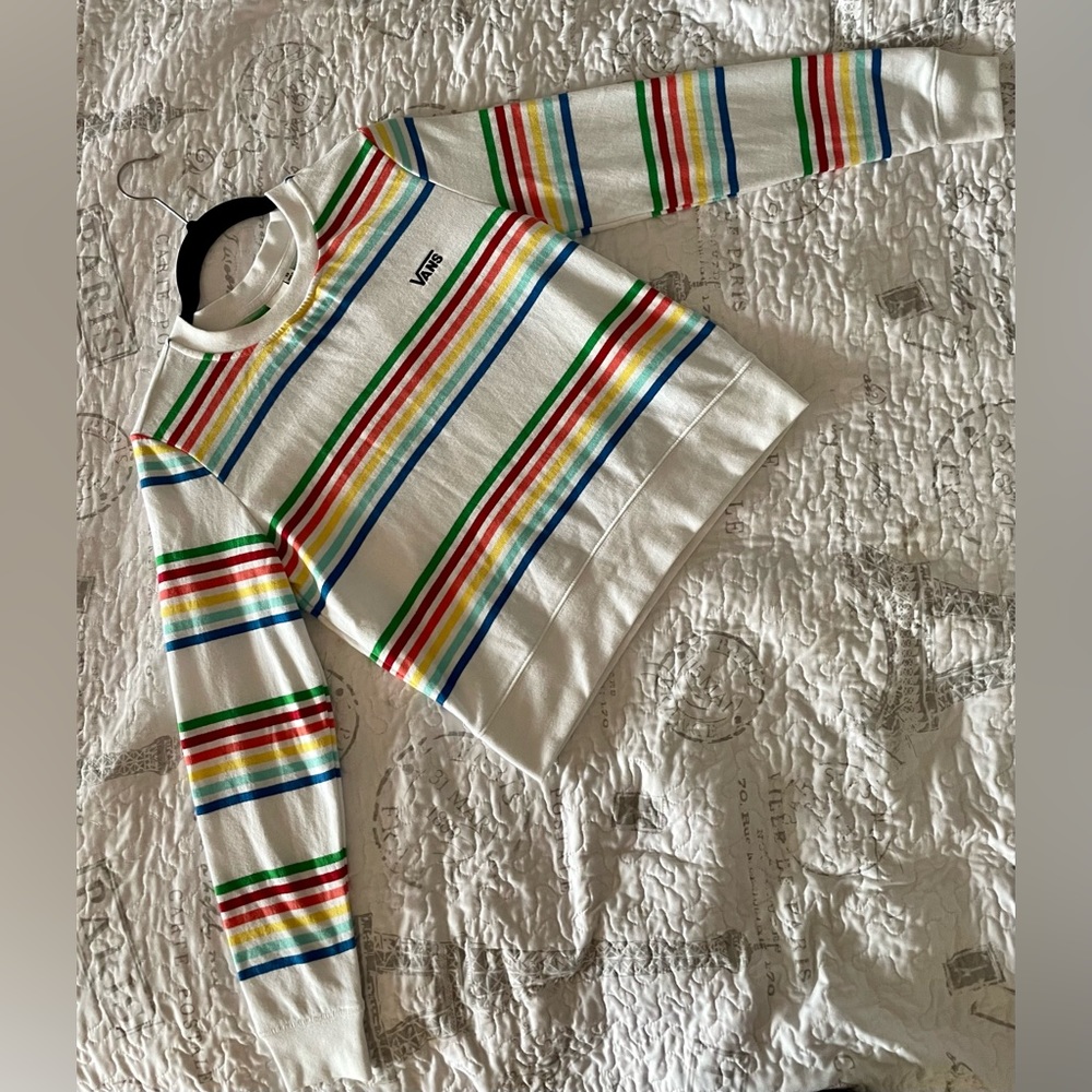 Vans Soft Rainbow Striped Crewneck